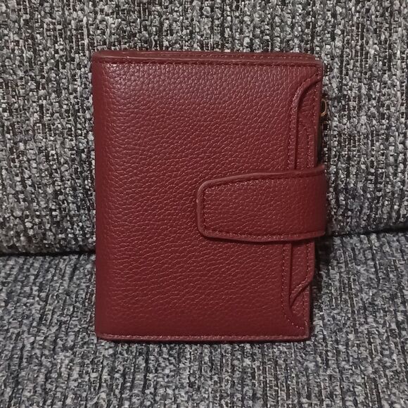 AIRKIT Maroon Genuine Leather Wallet, RFID Blocking - Picture 1 of 5
